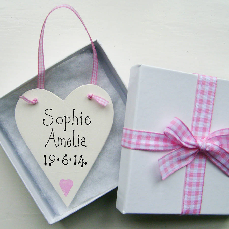 new baby personalised love token by country heart | notonthehighstreet.com