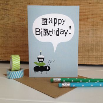 Children's Ant 'Happy Birthday' Card, 2 of 6