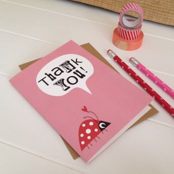 Children's Ladybird 'Thank You' Card, 3 of 4
