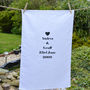 Personalised 'Anniversary' Tea Towel, thumbnail 1 of 3