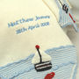 Personalised Knitted Boat Baby Blanket, thumbnail 3 of 4