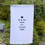 Personalised 'Mr And Mrs' Tea Towel, thumbnail 3 of 3