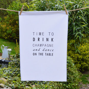 Drink Champagne And Dance Tea Towel, 2 of 2