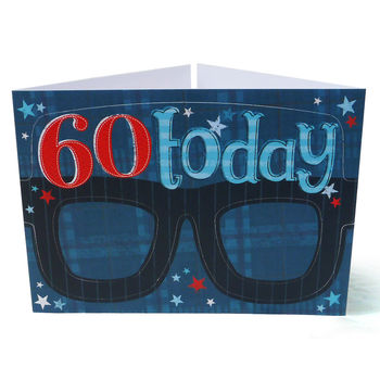 60th Birthday Card Glasses For Him, 4 of 6