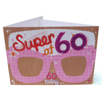 60th Birthday Card Glasses For Her, 5 of 6
