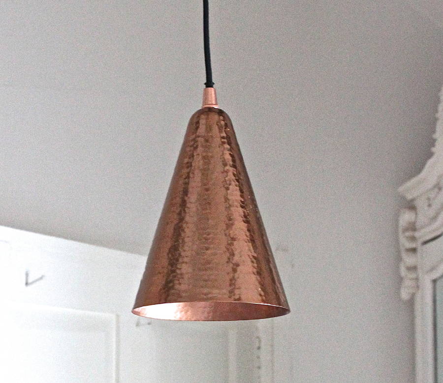 Hammered Copper Pendant Light By The Forest Co