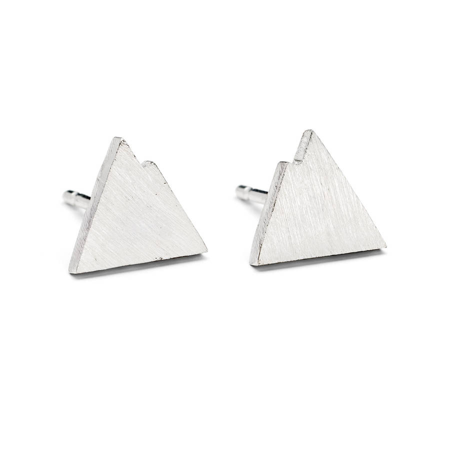 handmade silver mountain stud earrings by alison moore designs ...