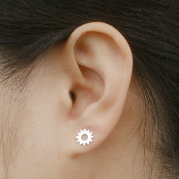 Weather Forecast Earring Studs In Sterling Silver, 5 of 9