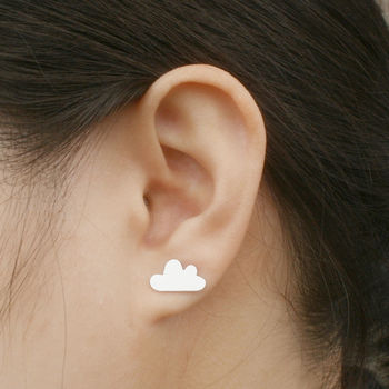 Weather Forecast Earring Studs In Sterling Silver, 7 of 9