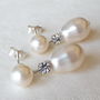 Vintage Style Pearl Drop Earrings, thumbnail 2 of 4