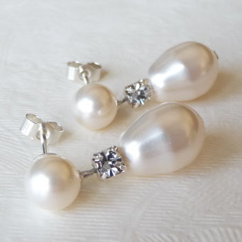 Vintage Style Pearl Drop Earrings, 2 of 4