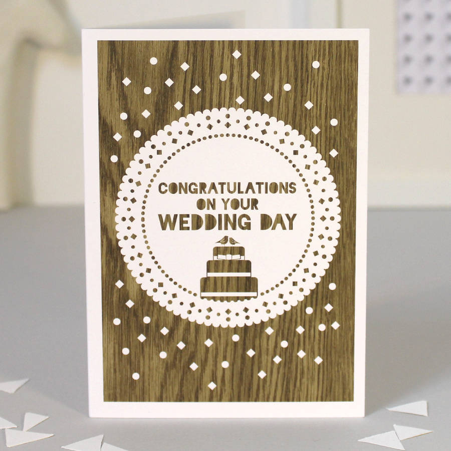  congratulations On Your Wedding Day Card By Bonjour Pony 