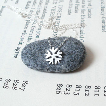 Snowflake Necklace In Sterling Silver, 3 of 4