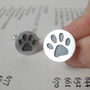 Oxidised Paw Print Cufflinks In Sterling Silver, thumbnail 2 of 5