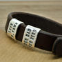 Personalised Silver And Leather Bracelet, thumbnail 7 of 8