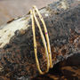 Sapphire Birthstone Gold Plated Silver Stacking Bangle, thumbnail 2 of 6