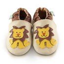 lion soft leather baby shoes by snuggle feet | notonthehighstreet.com