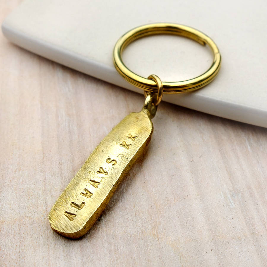 Personalised Brass Keyring, 1 of 4