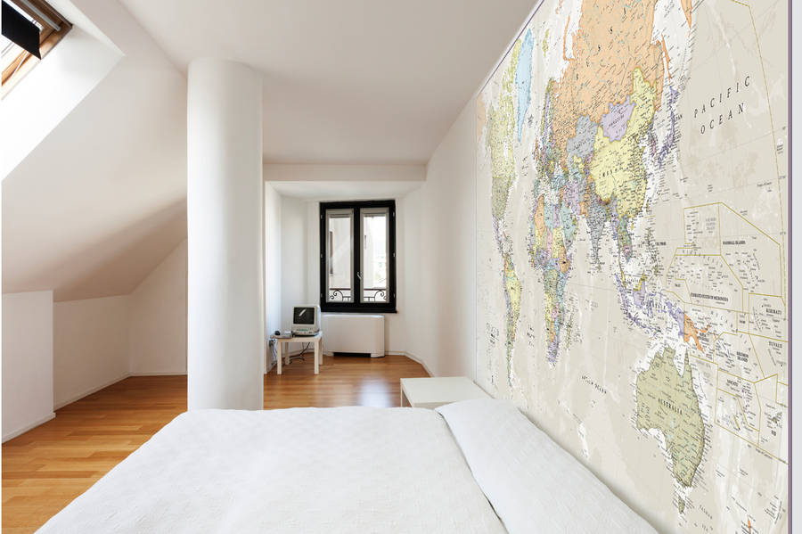 Giant Classic World Map Mural By Maps International Notonthehighstreet Com