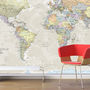 Giant Classic World Map Mural, thumbnail 4 of 6
