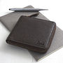 Personalised Zipped Leather Wallet With Coin Pocket, thumbnail 1 of 11