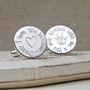 Personalised 'Love You Because' Silver Cufflinks, thumbnail 2 of 5