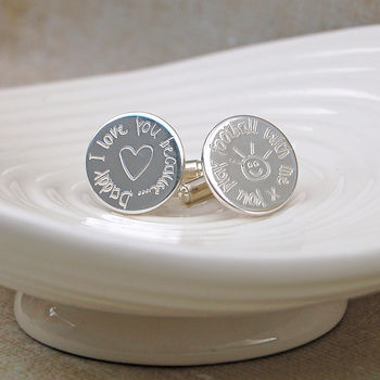 Personalised 'Love You Because' Silver Cufflinks, 3 of 5