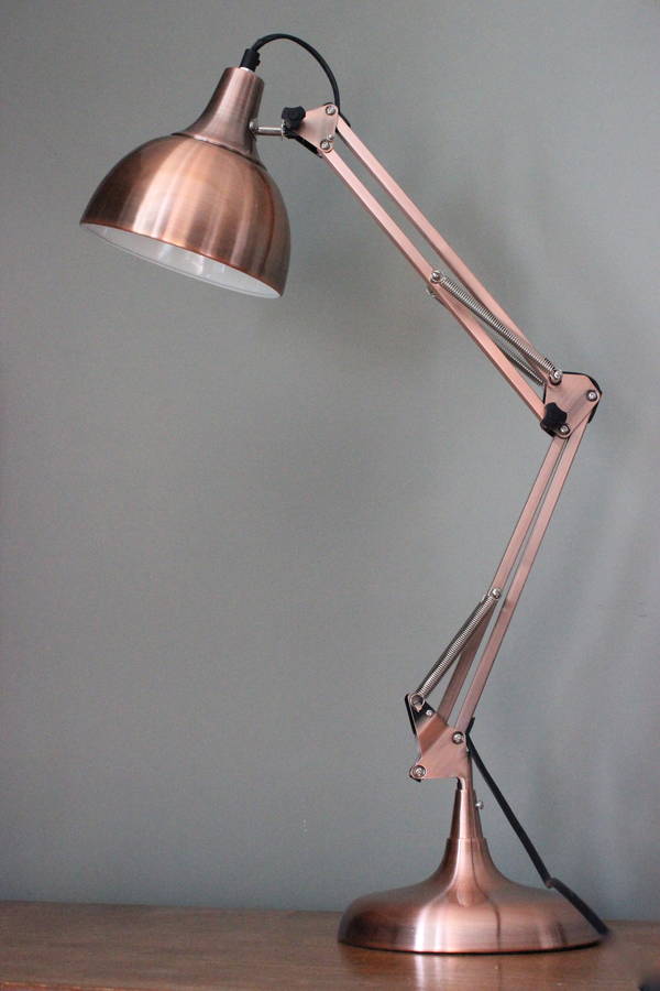 copper angled table lamp by the forest & co | notonthehighstreet.com