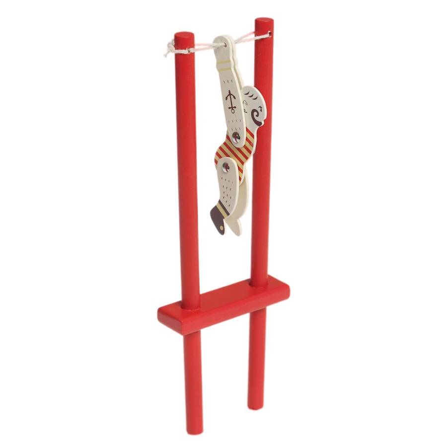 Retro Style Strongman Wooden Trapeze Toy By Little Baby Company