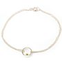 Single Circle Chain Silver Bracelet With Gold Ball, thumbnail 1 of 7