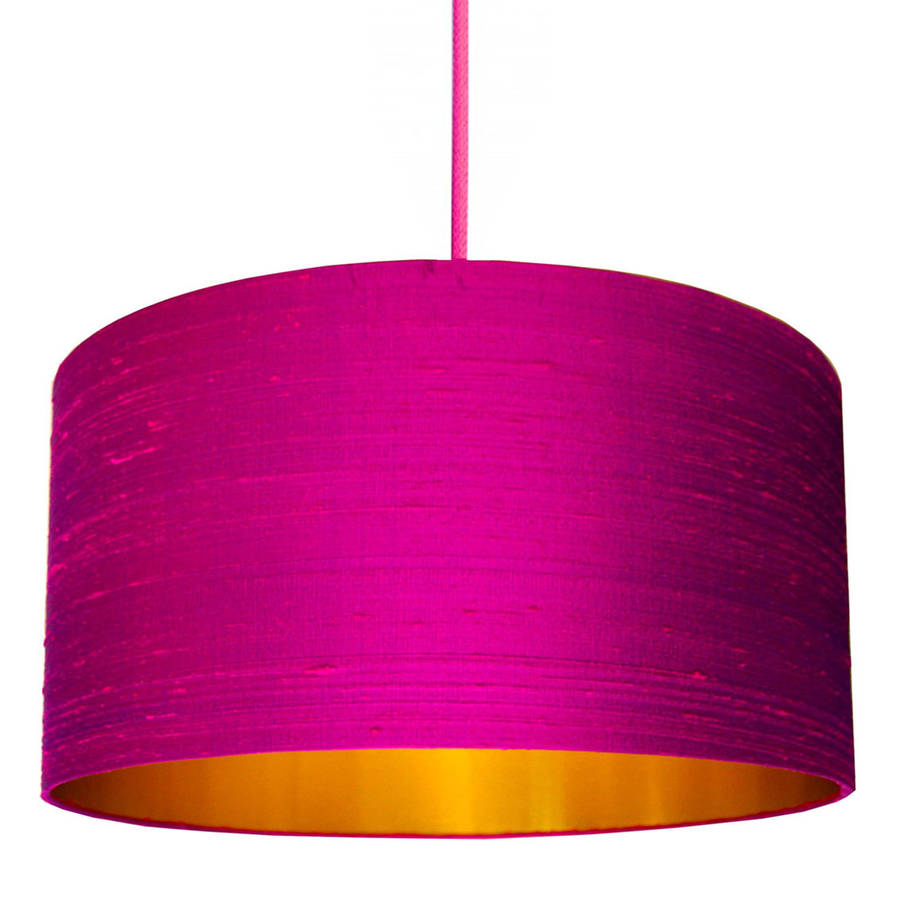 pink silk lampshades