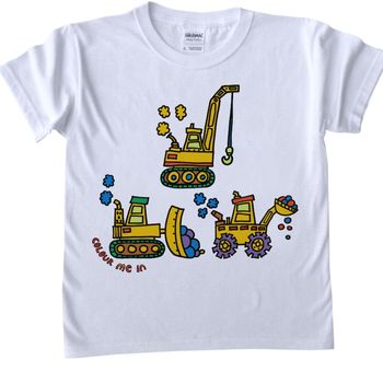 Colour In Childrens Digger T Shirt, 2 of 11