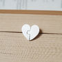 Jigsaw Puzzle Heart Earring Studs In Sterling Silver, thumbnail 5 of 5