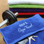 Personalised Sports And Yoga Towel With Zipped Pocket, thumbnail 2 of 4