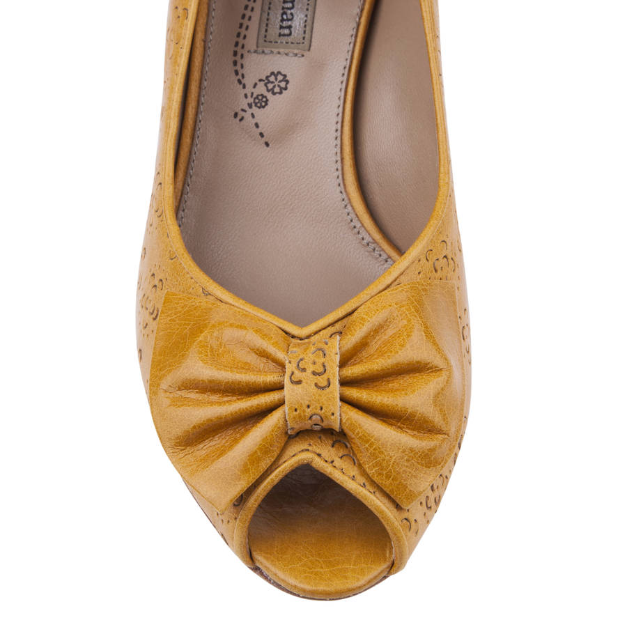 peggy vintage peep toe shoes by agnes & norman | notonthehighstreet.com