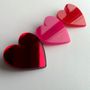 Acrylic Love Heart Brooch, thumbnail 2 of 5
