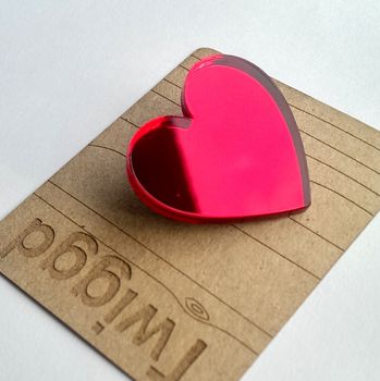 Acrylic Love Heart Brooch, 3 of 5