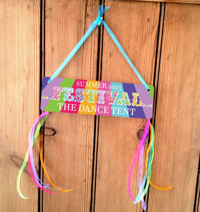 personalised summer festival sign by cute-clocks | notonthehighstreet.com