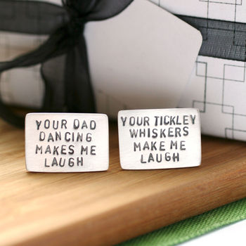 Personalised Cufflinks. Anniversary Gift For Him, 10 of 12