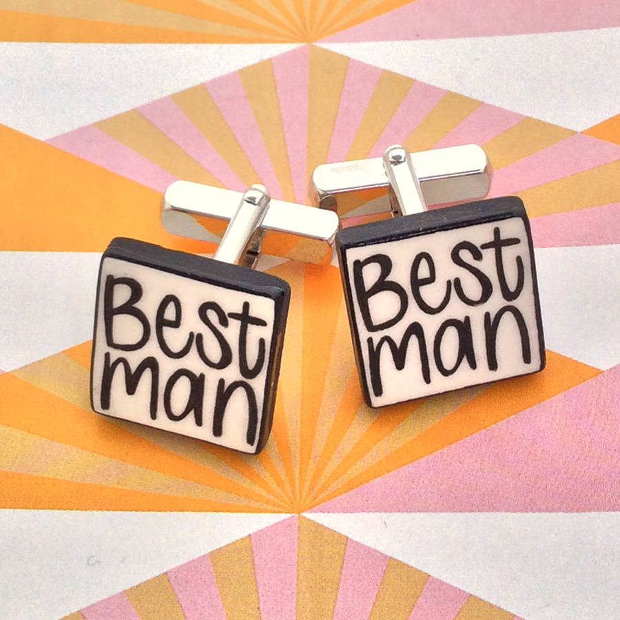 best man wedding cufflinks by mary fellows