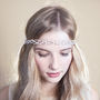 Crystal And Pearl Wedding Forehead Band 'Clemency', thumbnail 1 of 2