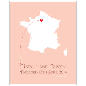 Engaged In Paris Personalised Print, 6 of 12