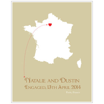 Engaged In Paris Personalised Print, 5 of 12