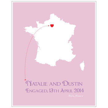 Engaged In Paris Personalised Print, 7 of 12