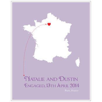 Engaged In Paris Personalised Print, 4 of 12