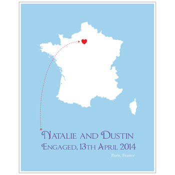 Engaged In Paris Personalised Print, 8 of 12