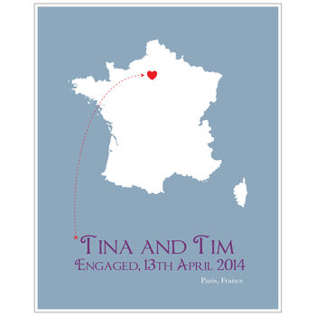 Engaged In Paris Personalised Print, 10 of 12