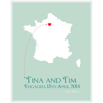 Engaged In Paris Personalised Print, 11 of 12