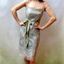 Lace Occasion Dress With Forties Neckline In Platinum, thumbnail 2 of 5