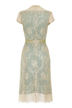 Lace Occasion Dress With Forties Neckline In Platinum, 4 of 5